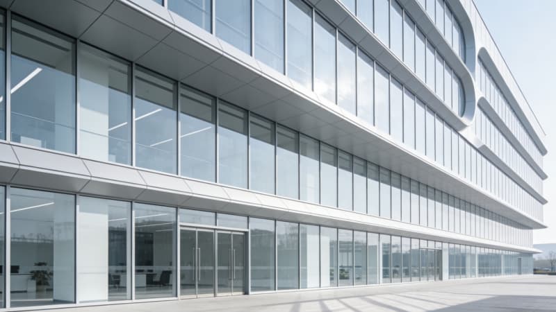 合肥4000平現代簡約辦公室設計，辦公樓外觀大堂辦公區全案裝修效果圖